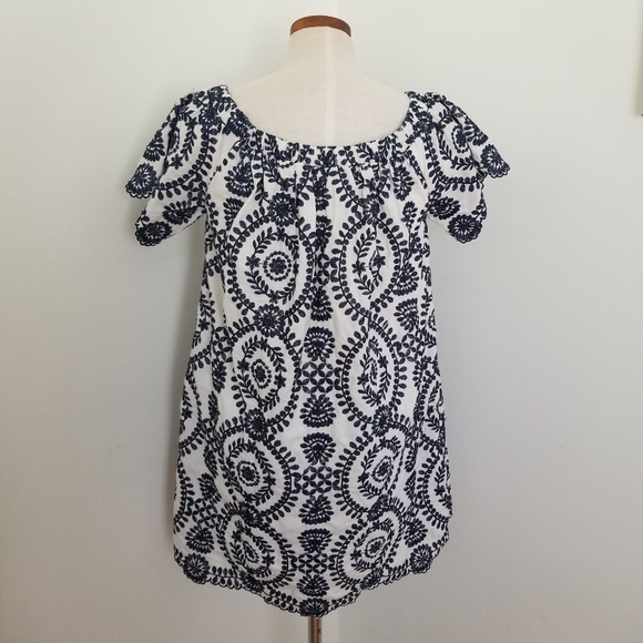 Entro Off the Shoulder Embroidered Dress Size S - Picture 4 of 12